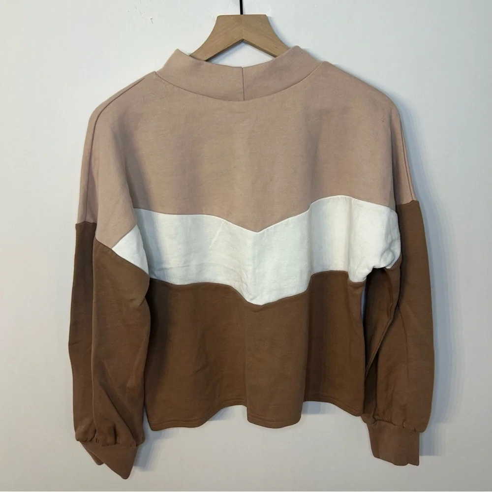 Fixmatti Brown Colorblock 2-Piece Sweatsuit Set, Size XL, Sweatshirt & Joggers - Picture 8 of 16